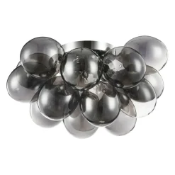 Sklep Kaja Srebrna lampa z dymionymi kloszami MOD112-04-N BALBO | Kaja* Plafony Nowoczesne