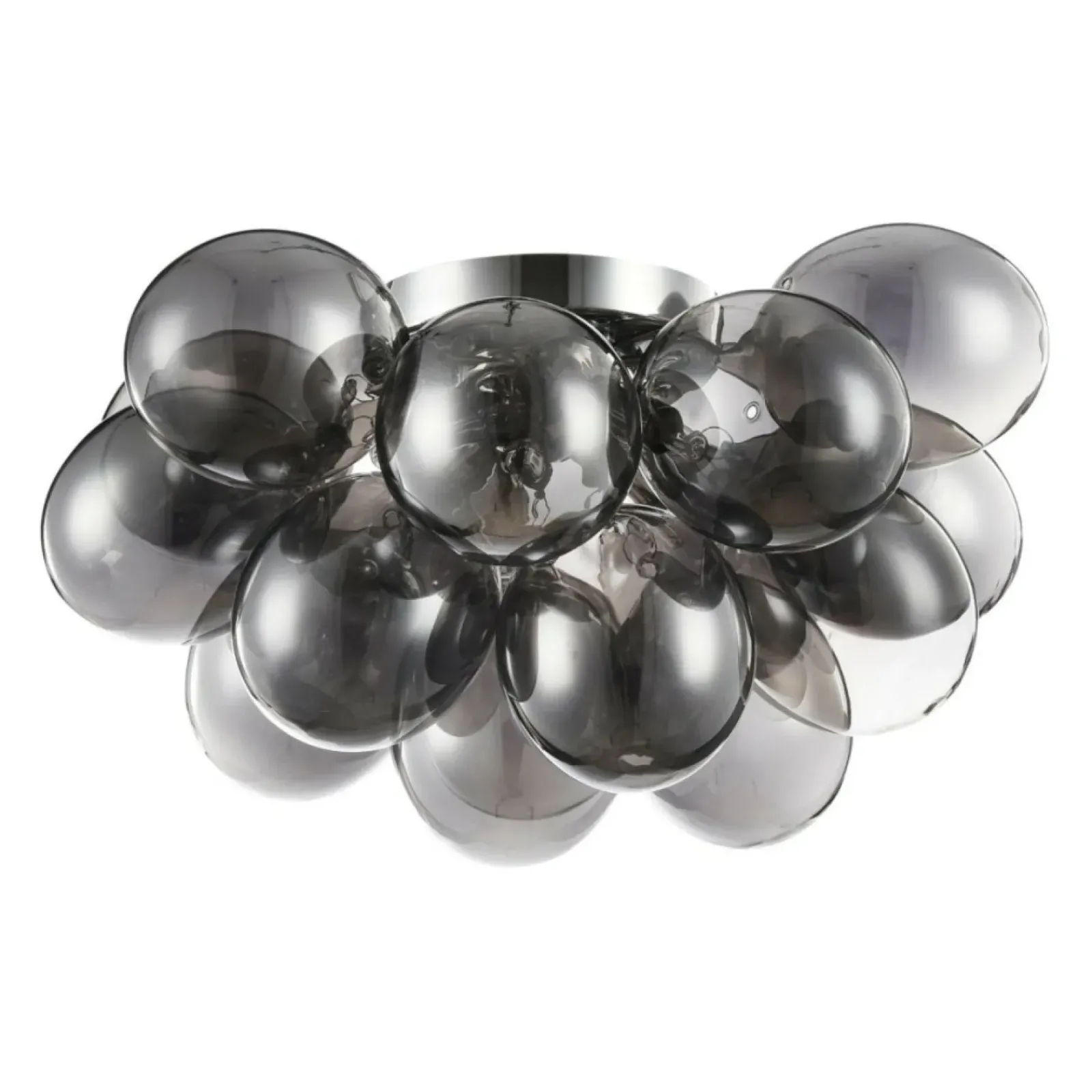 Sklep Kaja Srebrna lampa z dymionymi kloszami MOD112-04-N BALBO | Kaja* Plafony Nowoczesne