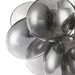 Sklep Kaja Srebrna lampa z dymionymi kloszami MOD112-04-N BALBO | Kaja* Plafony Nowoczesne