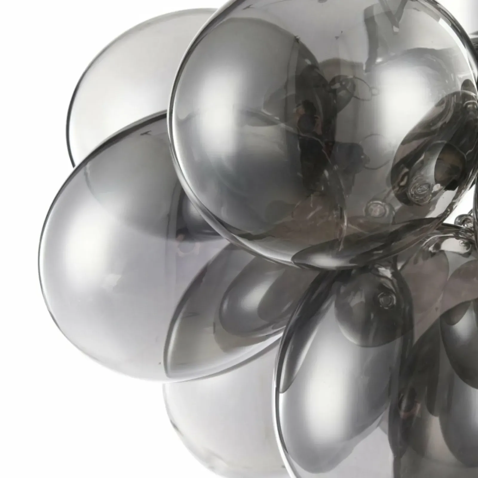 Sklep Kaja Srebrna lampa z dymionymi kloszami MOD112-04-N BALBO | Kaja* Plafony Nowoczesne
