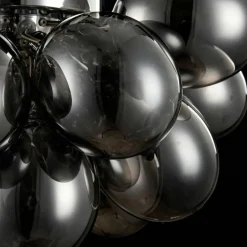 Sklep Kaja Srebrna lampa z dymionymi kloszami MOD112-04-N BALBO | Kaja* Plafony Nowoczesne