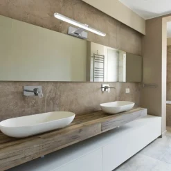 Sklep Kaja Srebrny kinkiet obrazowy, idealny nad lustro ML5613 z serii SPLASH | Kaja Oświet* Lampy Led