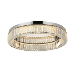 Sklep Kaja Srebrny, kryształowy plafon LED ⌀60cm AZ5785 SPARK DIMM | Kaja* Plafony Nowoczesne|Lampy Led
