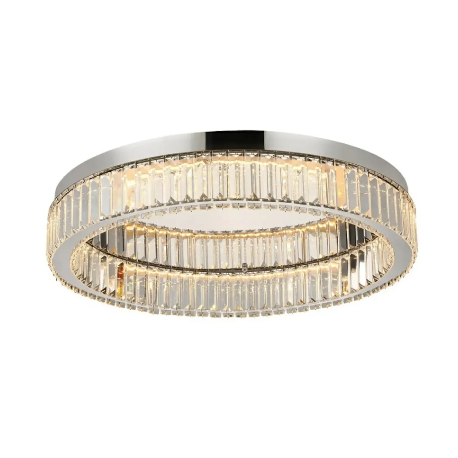Sklep Kaja Srebrny, kryształowy plafon LED ⌀60cm AZ5785 SPARK DIMM | Kaja* Plafony Nowoczesne|Lampy Led