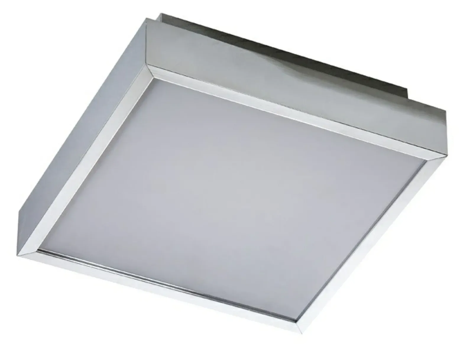 Sklep Kaja Srebrny plafon LED do łazienki 30x30cm 4000K AZ2477 ASTERIA | Kaja* Lampy Led|Lampy Do Łazienki
