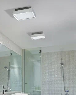 Sklep Kaja Srebrny plafon LED do łazienki 30x30cm 4000K AZ2477 ASTERIA | Kaja* Lampy Led|Lampy Do Łazienki