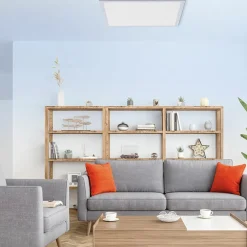 Sklep Kaja plafon z pilotem do regulacji światła 14755-21 z serii FLAT srebrny Best Sale