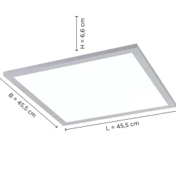 Sklep Kaja plafon z pilotem do regulacji światła 14755-21 z serii FLAT srebrny Best Sale