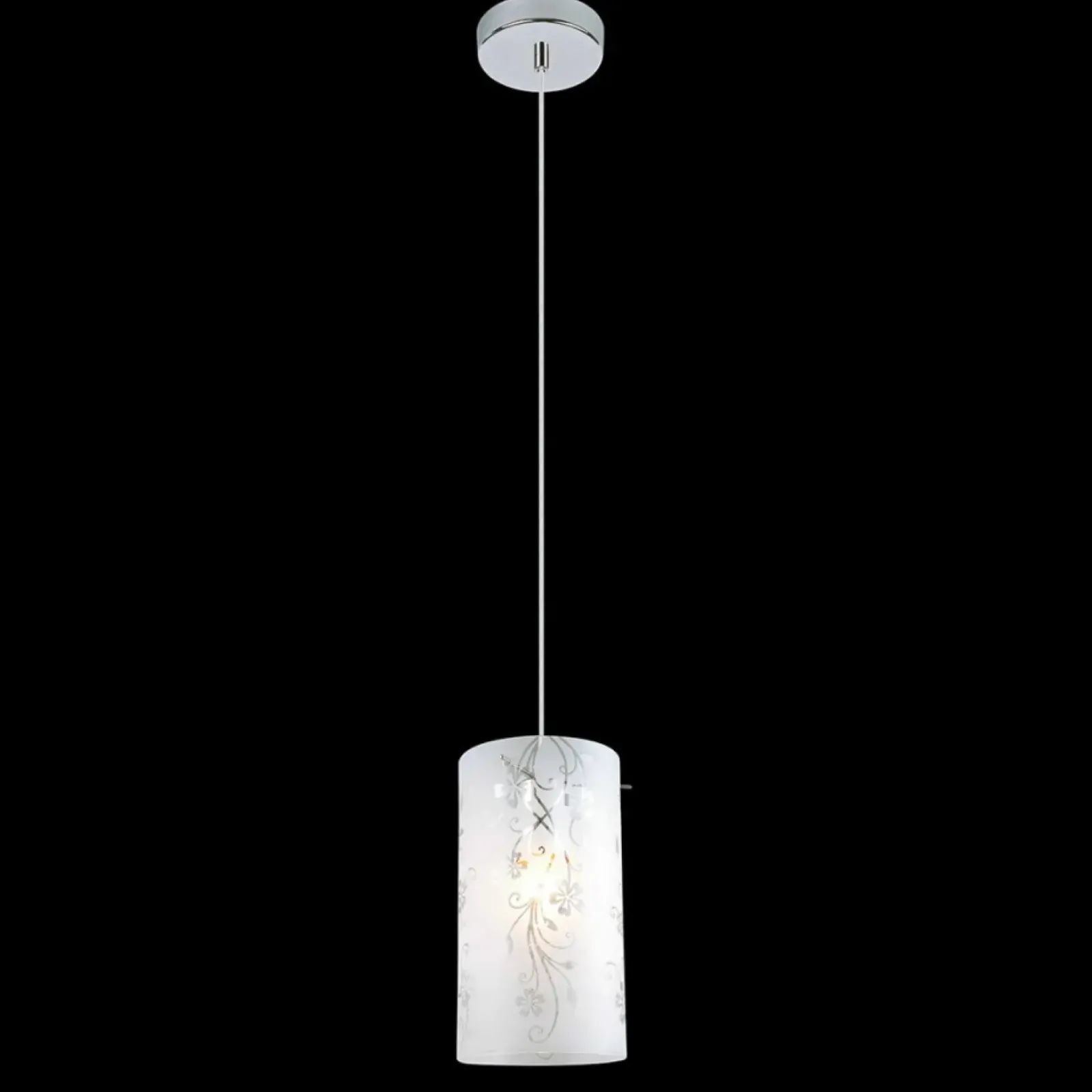Sklep Kaja Srebrny zwis z mlecznym kloszem MDM1672/1 VALVE | Kaja Oświetlenie Sale