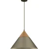 Sklep Kaja Stożkowa lampa wisząca z elementem drewna LX 439 SINGLE | Kaja Discount