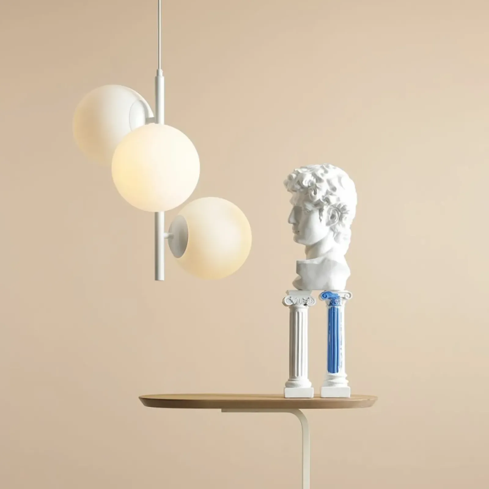 Sklep Kaja Stylowa, biała lampa wisząca do sypialni i salonu 1120E_M z serii FIN Zadzwońporabattel.783200183(8-16)/mailsklep@kaja.com.pl Clearance