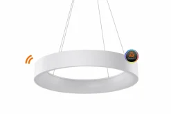 Sklep Kaja Stylowa biała lampa wisząca LED z pilotem AZ3973 SOLVENT | Kaja biały Best Sale