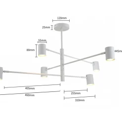 Sklep Kaja Stylowa, biała lampa z ruchomymi ramionami LP-731/6P WH z serii SNOW Online