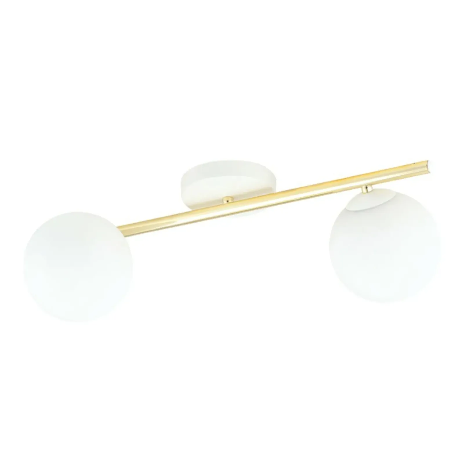 Sklep Kaja Stylowa, biało-złota lampa z dwoma kloszami 1249/2 z serii SPLENDI Flash Sale