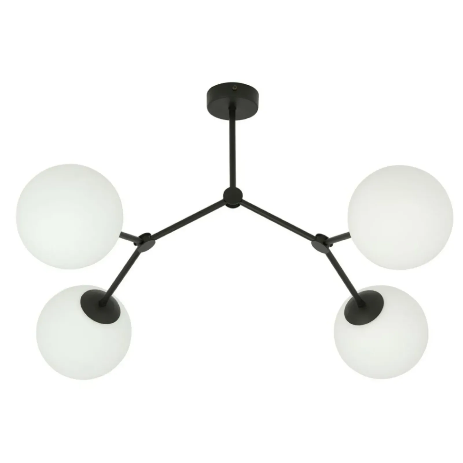 Sklep Kaja Stylowa, czarna lampa sufitowa z białymi kloszami 1133/4 SPACE | Kaja Outlet