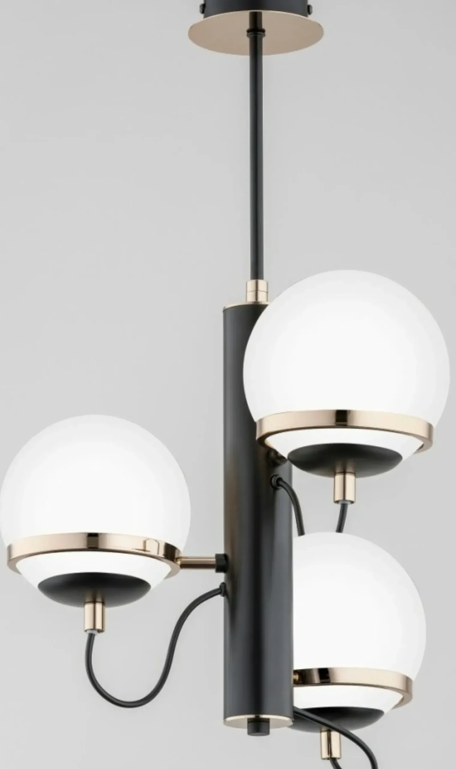 Sklep Kaja Stylowa, czarno-złota lampa sufitowa z 3 kloszami AL 63106 | Kaja Flash Sale