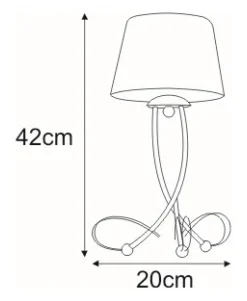 Sklep Kaja Stylowa, dekoracyjna lampka stołowa K-4083 SOFIA | Kaja Oświetlenie* Lampki Stołowe Z Abażurem|Lampki Nocne Z Abażurem