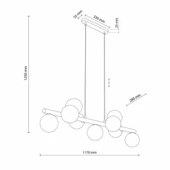 Sklep Kaja Stylowa, drewniana lampa wisząca nad stół TK 5906 ESTERA WOOD | Kaja Discount