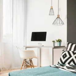 Sklep Kaja Stylowa, druciana lampa wisząca TK 10156 MODESTO WOOD SOSNA | Kaja Store