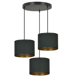 Sklep Kaja Stylowa lampa do przytulnego salonu 1054/3PREM HILDE PREMIUM | Kaja czarny Best