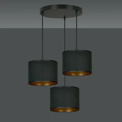 Sklep Kaja Stylowa lampa do przytulnego salonu 1054/3PREM HILDE PREMIUM | Kaja czarny Best
