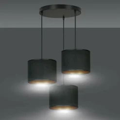 Sklep Kaja Stylowa lampa do przytulnego salonu 1054/3PREM HILDE PREMIUM | Kaja czarny Best