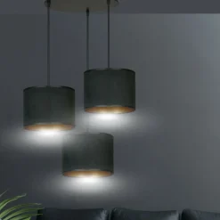 Sklep Kaja Stylowa lampa do przytulnego salonu 1054/3PREM HILDE PREMIUM | Kaja czarny Best