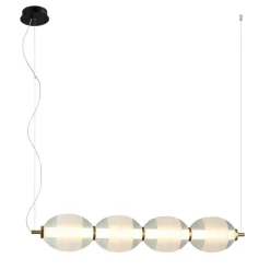 Sklep Kaja Stylowa lampa LED nad wyspę kuchenną PND-45372-4-WH-CL RINOT | Kaja Flash Sale