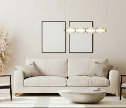Sklep Kaja Stylowa lampa LED nad wyspę kuchenną PND-45372-4-WH-CL RINOT | Kaja Flash Sale