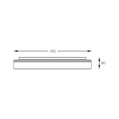 Sklep Kaja Stylowa lampa LED w stylu rustykalnym CL2204003-490MBWT BOIS | Kaja* Lampy Led|Plafony Nowoczesne