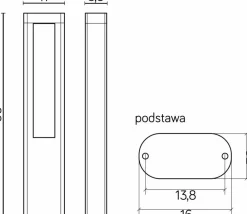 Sklep Kaja Stylowa lampa ogrodowa, dwukierunkowa GL15403 z serii EVO | Kaja Oświetlenie* Lampy Ogrodowe Stojące