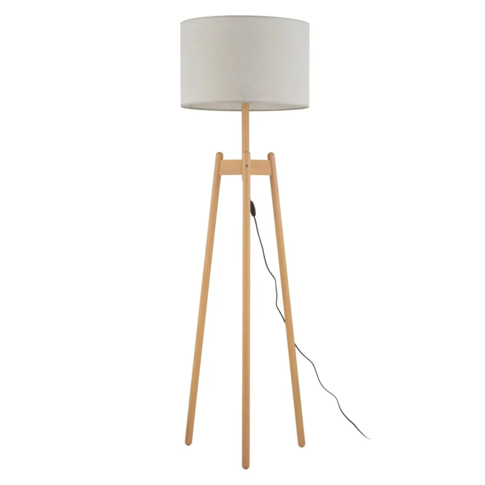 Sklep Kaja Stylowa lampa podłogowa na drewnianych nogach TK 5423 z serii PEREZ* Lampy Podłogowe Z Abażurem