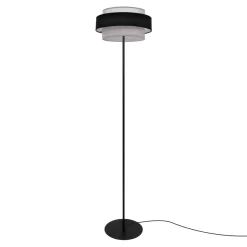 Sklep Kaja Stylowa lampa podłogowa w kolorze czarno-szarym K-5175 z serii ETELA* Lampy Podłogowe Z Abażurem|Lampy Podłogowe