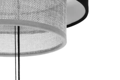 Sklep Kaja Stylowa lampa podłogowa w kolorze czarno-szarym K-5175 z serii ETELA* Lampy Podłogowe Z Abażurem|Lampy Podłogowe
