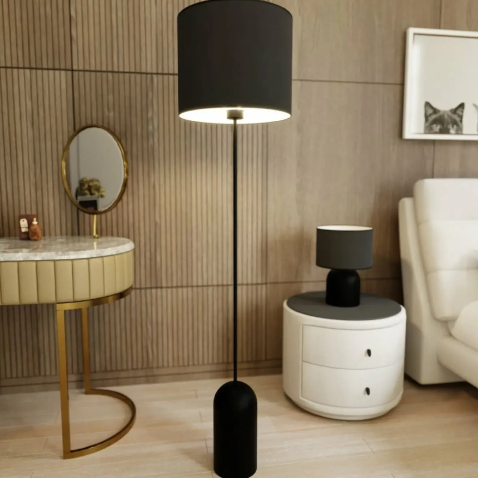 Sklep Kaja Stylowa lampa stojąca do salonu i sypialni 1322/LP1 ASPEN | Kaja* Lampy Podłogowe Z Abażurem|Tradycyjne Lampy Podłogowe