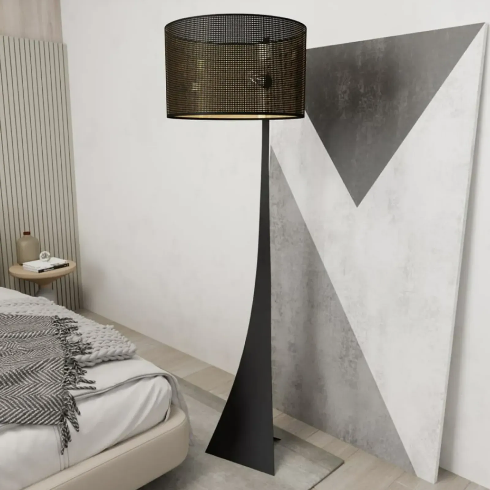 Sklep Kaja Stylowa lampa stojąca w stylu modern 1156/LP1 ESTRELLA | Kaja* Lampy Podłogowe Z Abażurem|Tradycyjne Lampy Podłogowe