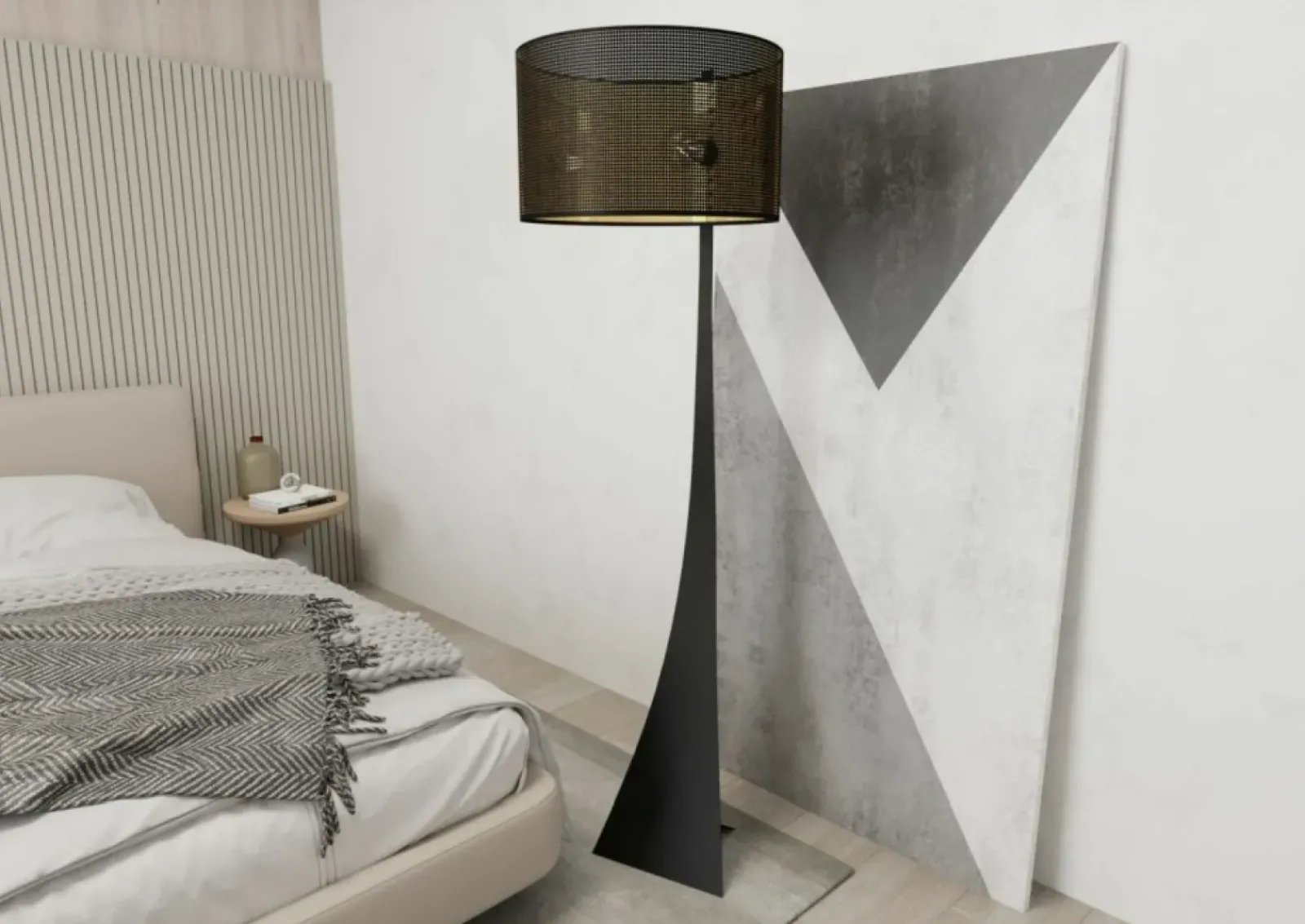 Sklep Kaja Stylowa lampa stojąca w stylu modern 1156/LP1 ESTRELLA | Kaja* Lampy Podłogowe Z Abażurem|Tradycyjne Lampy Podłogowe