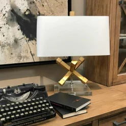 Sklep Kaja Stylowa lampa stołowa GN-JACKSON-SQUARE-TL z serii JACKSON SQUARE* Lampki Stołowe Z Abażurem|Tradycyjne Lampki Stołowe