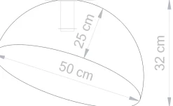 Sklep Kaja Stylowa lampa sufitowa, biała półkula SIG 32461 - SFERA 50 B/MIEDŹ Clearance