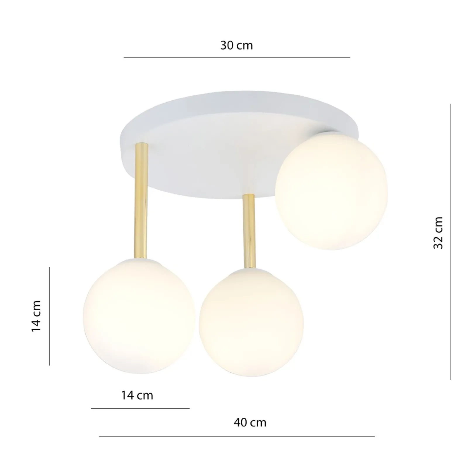 Sklep Kaja Stylowa lampa sufitowa do przytulnej sypialni 1261/3 z serii DOLCE* Plafony Nowoczesne