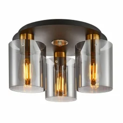 Sklep Kaja Stylowa lampa sufitowa do sypialni SPL-5581-3SC-BRO-SG SARDO | Kaja Shop