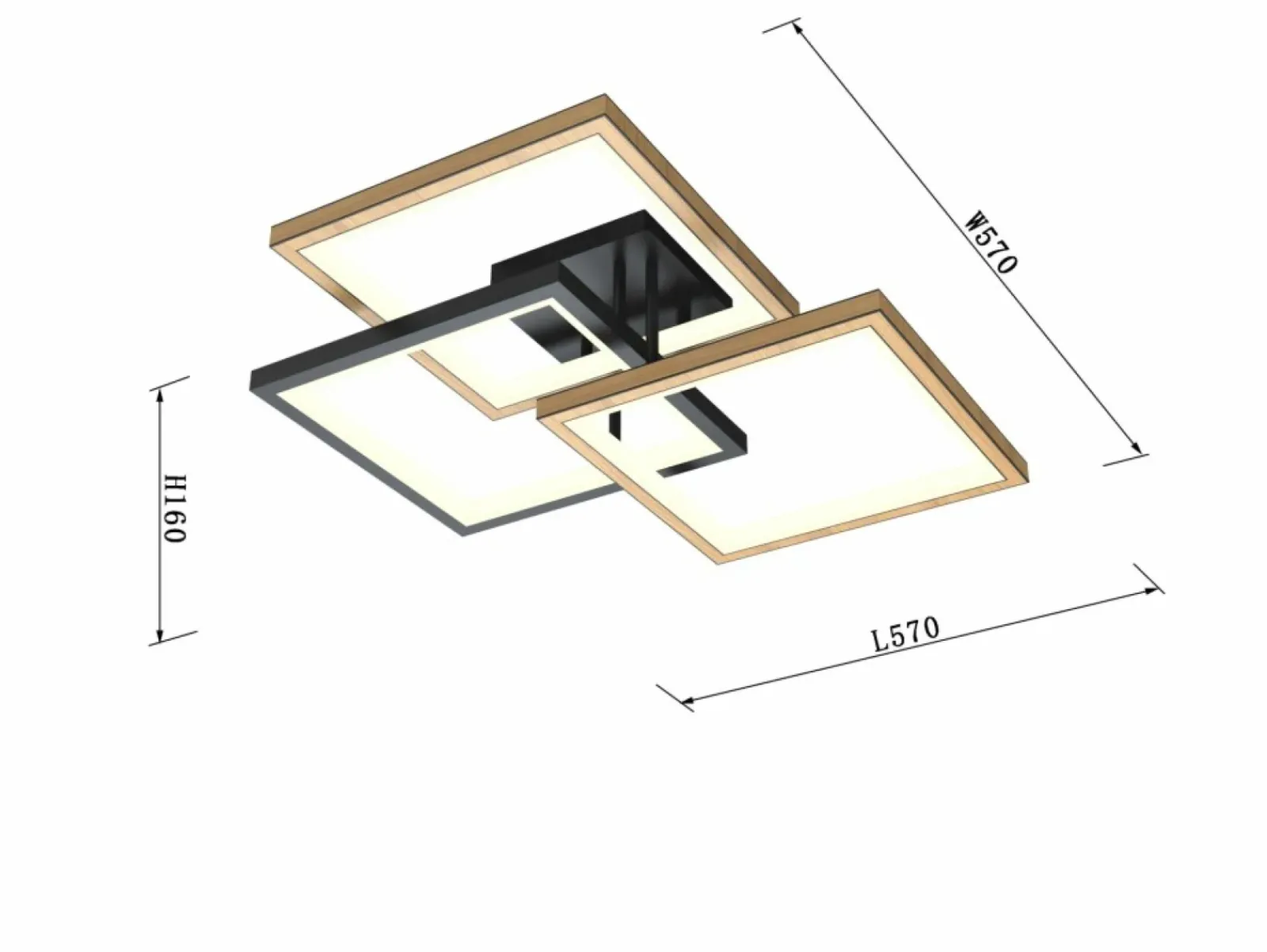 Sklep Kaja Stylowa lampa sufitowa LED do salonu WF 9022-306S MATERA | Kaja* Lampy Led|Plafony Nowoczesne