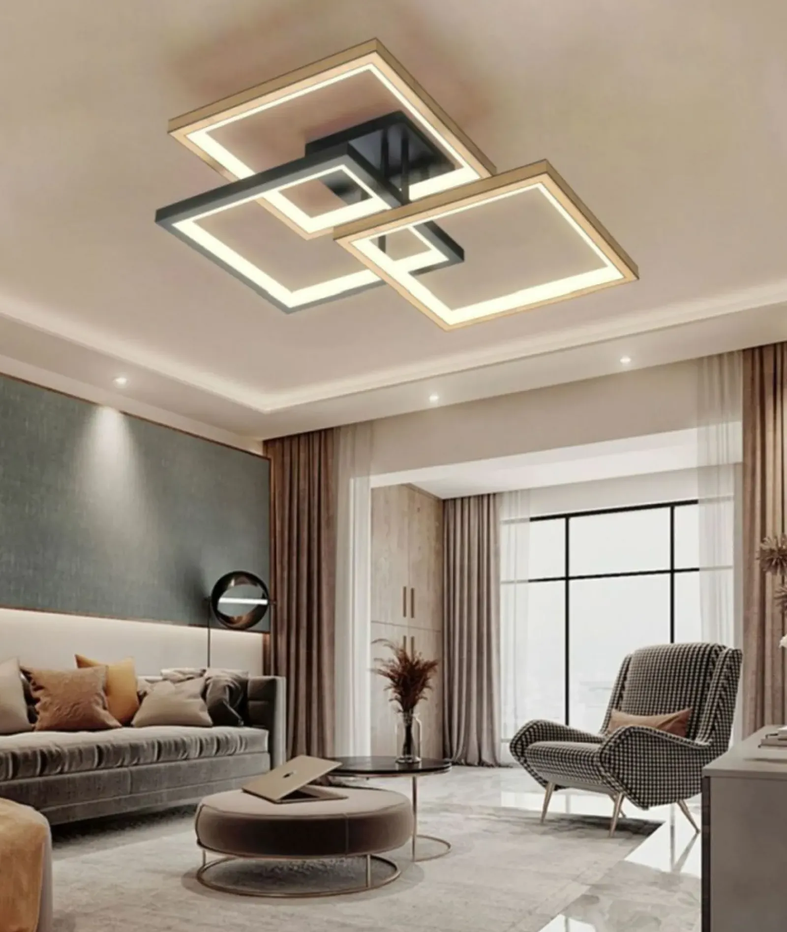 Sklep Kaja Stylowa lampa sufitowa LED do salonu WF 9022-306S MATERA | Kaja* Lampy Led|Plafony Nowoczesne