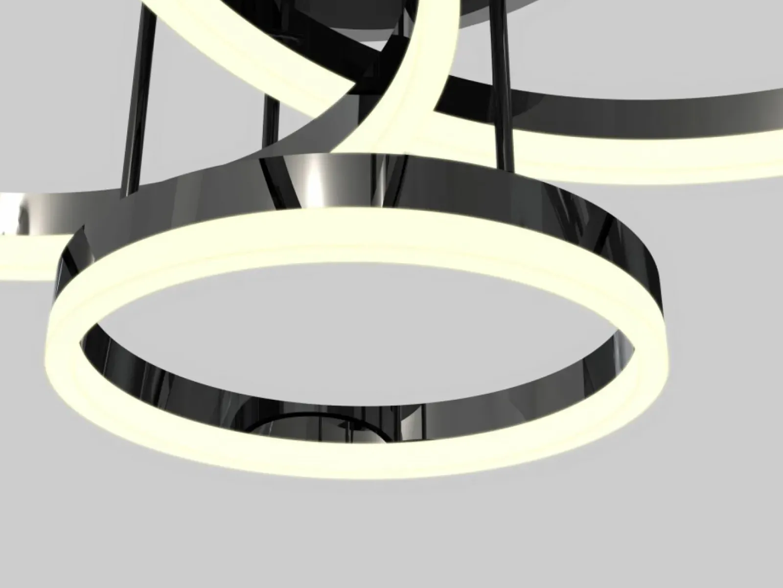 Sklep Kaja Stylowa lampa sufitowa, ledowe obręcze WF 9049-405 PERPIGNON | Kaja czarnychrom Discount