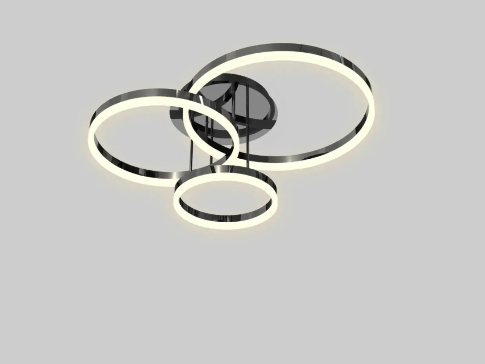 Sklep Kaja Stylowa lampa sufitowa, ledowe obręcze WF 9049-405 PERPIGNON | Kaja czarnychrom Discount