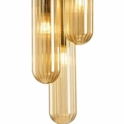 Sklep Kaja Stylowa lampa sufitowa, ryflowane klosze ML0340 PAX | Kaja Oświetlenie Shop