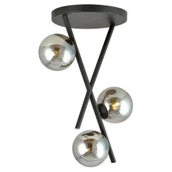 Sklep Kaja Stylowa lampa sufitowa z grafitowymi kloszami 1196/3 z serii RIVER czarny Cheap