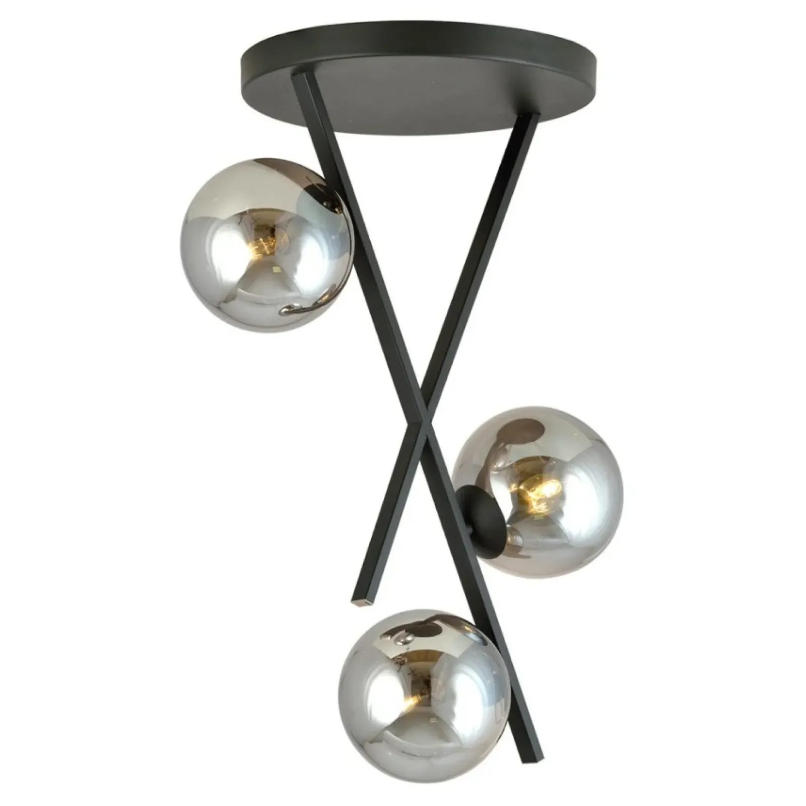 Sklep Kaja Stylowa lampa sufitowa z grafitowymi kloszami 1196/3 z serii RIVER czarny Cheap