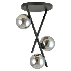 Sklep Kaja Stylowa lampa sufitowa z grafitowymi kloszami 1196/3 z serii RIVER czarny Cheap