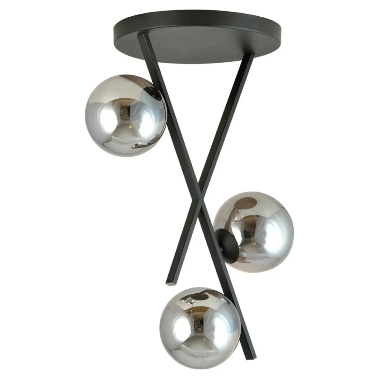 Sklep Kaja Stylowa lampa sufitowa z grafitowymi kloszami 1196/3 z serii RIVER czarny Cheap